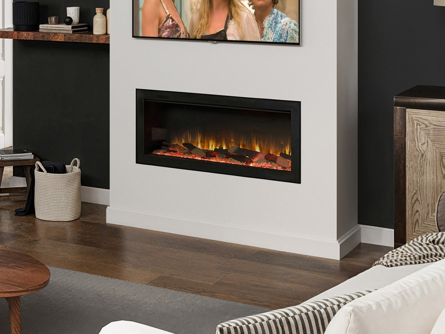 Firez Slimline 900 - black steel close up