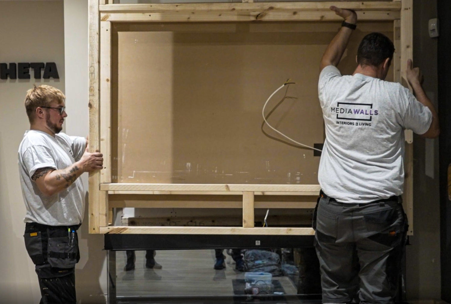 Stage 10 of installing your Media Wall visual fireplace