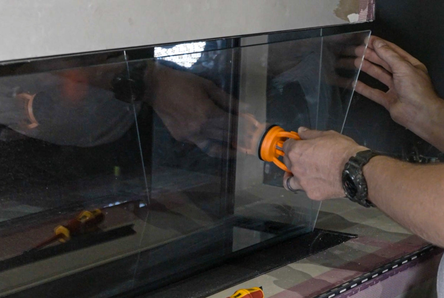 Stage 18 of installing your Media Wall visual fireplace