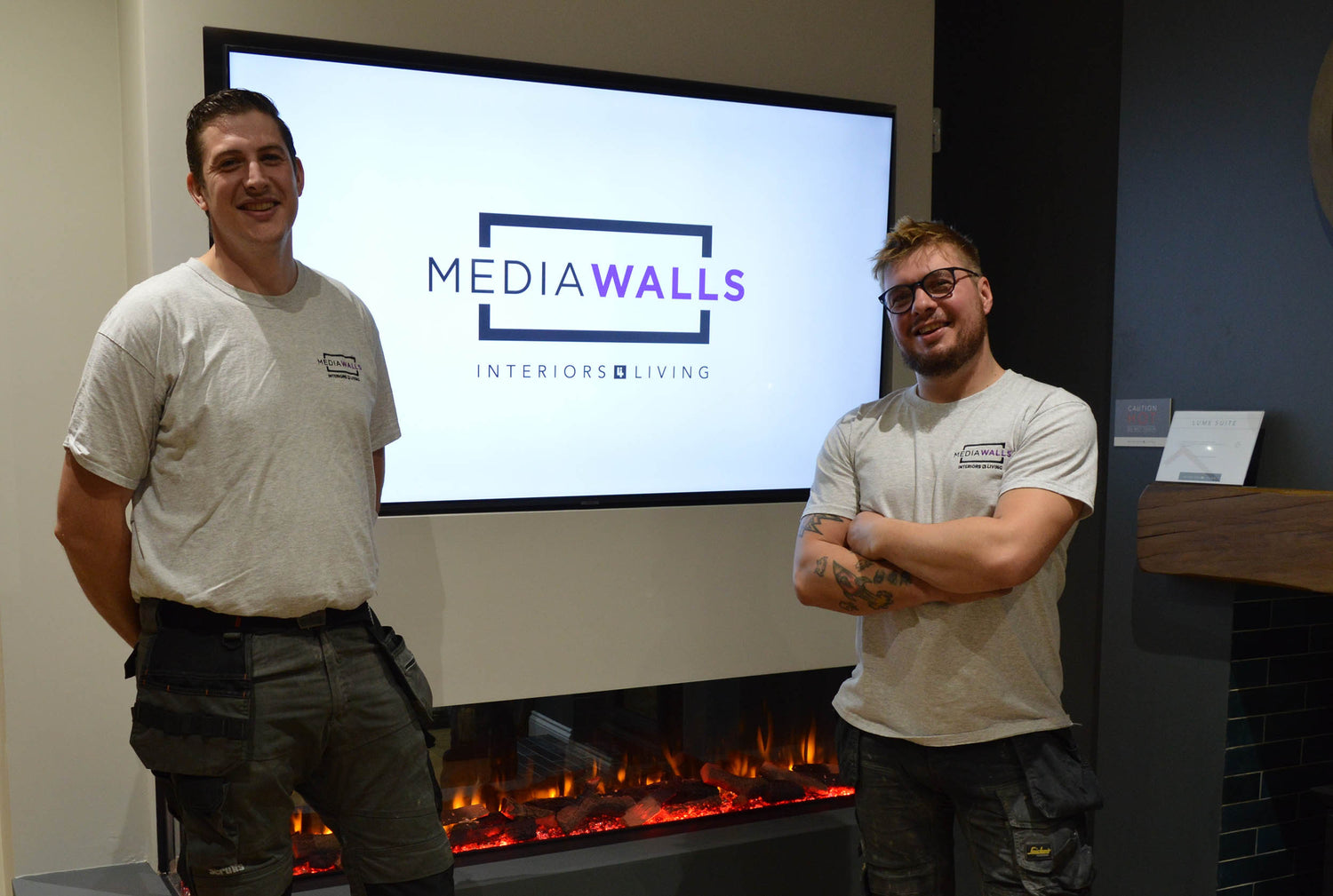 Stage 20 of installing your Media Wall visual fireplace